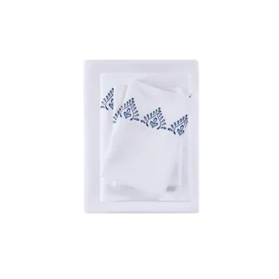 Embroidered Microfiber 4 PC Sheet Set