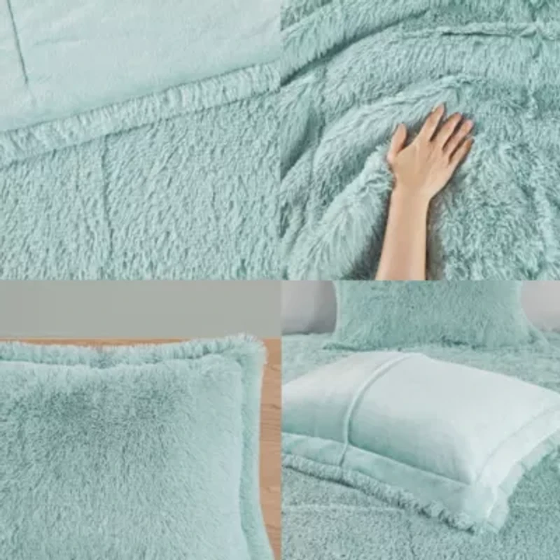 Malea Shaggy Faux Fur Comforter Mini Set