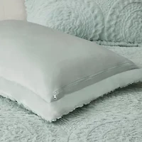 Arya Embroidered Medallion Faux Fur Ultra Plush Comforter Mini Set