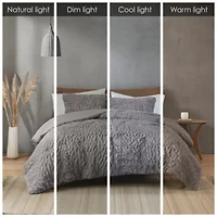 Blair Ruched Fur Down Alternative Comforter Set