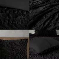 Blair Ruched Fur Down Alternative Comforter Set