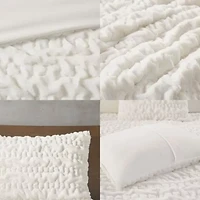 Blair Ruched Fur Down Alternative Comforter Set