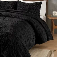Blair Ruched Fur Down Alternative Comforter Set
