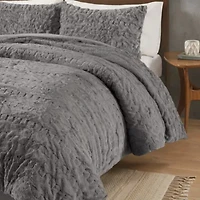 Blair Ruched Fur Down Alternative Comforter Set