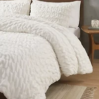 Blair Ruched Fur Down Alternative Comforter Set