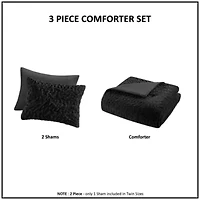 Blair Ruched Fur Down Alternative Comforter Set