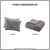 Blair Ruched Fur Down Alternative Comforter Set