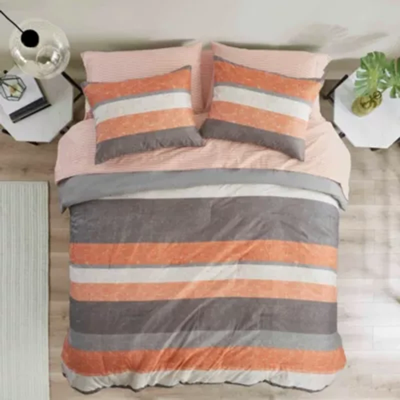 Jaxon Stripe Comforter Set with Bed Sheets