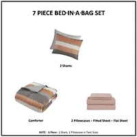 Jaxon Stripe Comforter Set with Bed Sheets