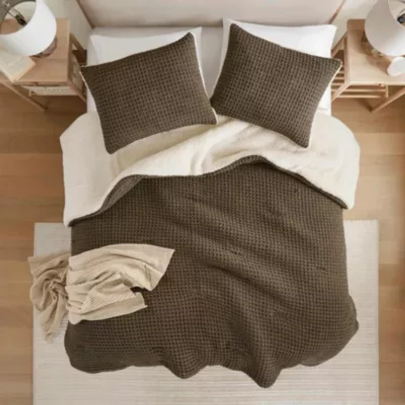 Riordan Waffle Knit Chenille Comforter Set