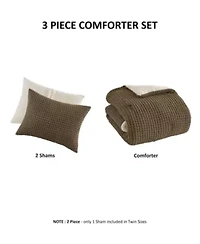 Riordan Waffle Knit Chenille Comforter Set