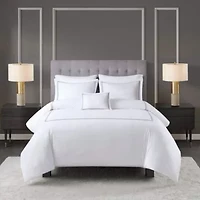 500 Thread Count Luxury Collection 100% Cotton Sateen Embroidered Duvet Cover Set