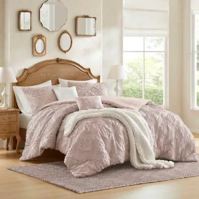 Mona 5 Piece Sculpted Jacquard Comforter Set