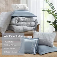 Perryn 7 Piece Jacquard Comforter Set