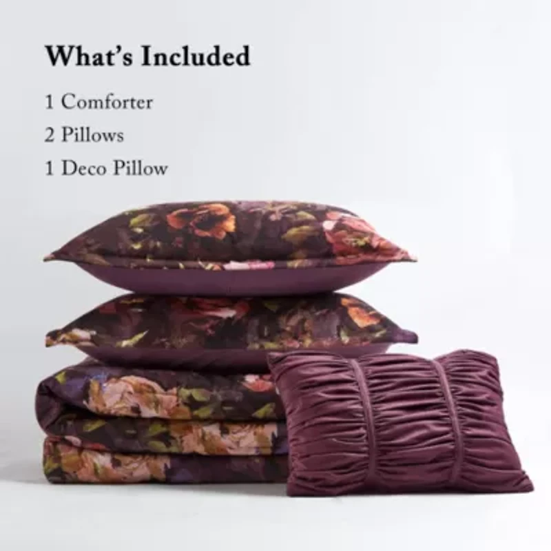 Seraphina 4 Piece Velvet Comforter Set