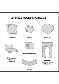 Joella Luxurious Lavish Tufted 24 Piece Room a Bag