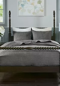 Serene Cotton Hand Quilted Coverlet Set