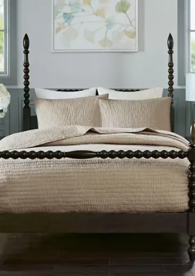 Serene Cotton Hand Quilted Coverlet Set