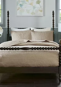 Serene Cotton Hand Quilted Coverlet Set