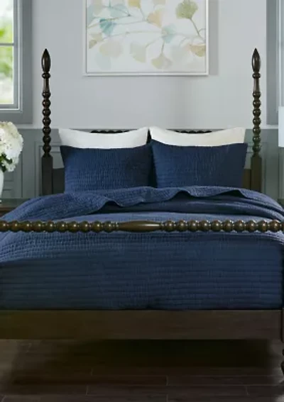 Serene Cotton Hand Quilted Coverlet Set