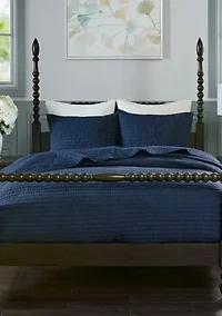 Serene Cotton Hand Quilted Coverlet Set