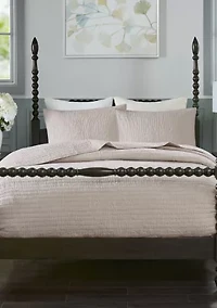 Serene Cotton Hand Quilted Coverlet Set