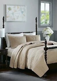 Serene Cotton Hand Quilted Coverlet Set