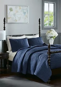 Serene Cotton Hand Quilted Coverlet Set