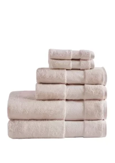 Turkish Cotton 6 Piece Bath Towel Set