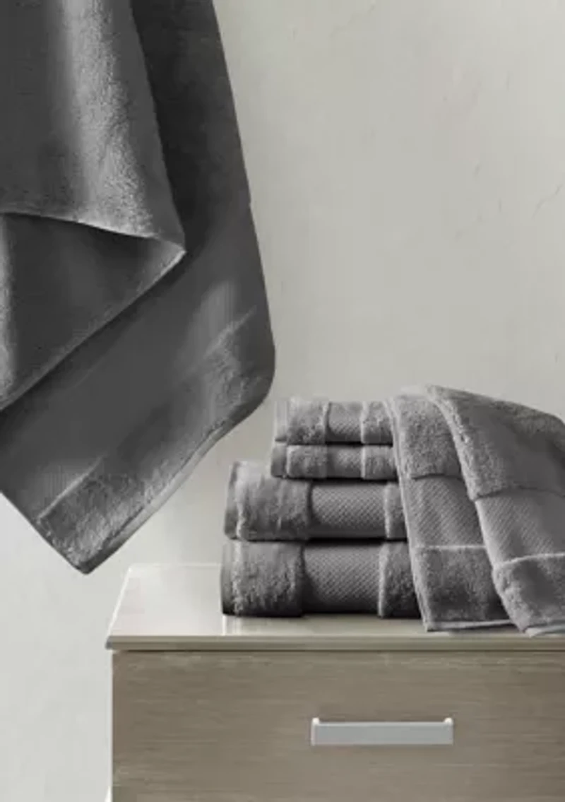 Turkish Cotton 6 Piece Bath Towel Set