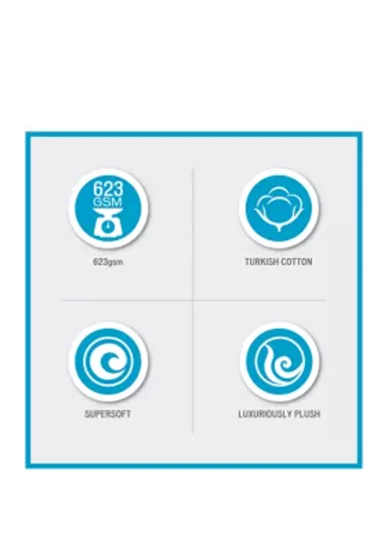 Turkish Cotton 6 Piece Bath Towel Set