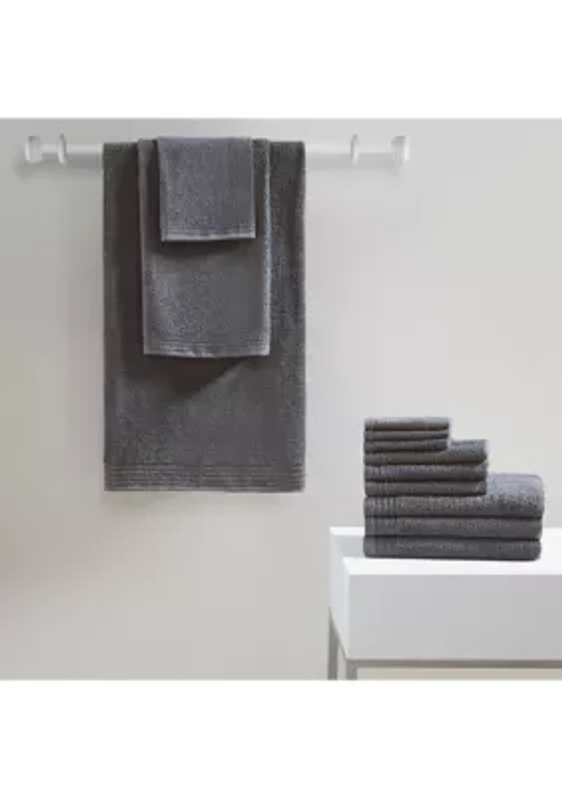 Big Bundle 100% Cotton Quick Dry 12 Piece Bath Towel Set