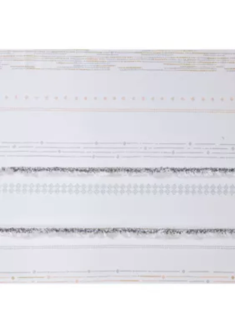 Nea Cotton Printed Shower Curtain with Trims