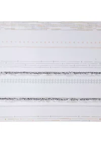 Nea Cotton Printed Shower Curtain with Trims