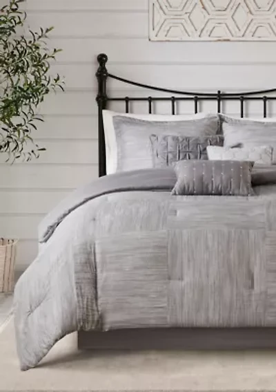 Walter 7 Piece Printed Seersucker Comforter Set