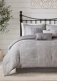 Walter 7 Piece Printed Seersucker Comforter Set