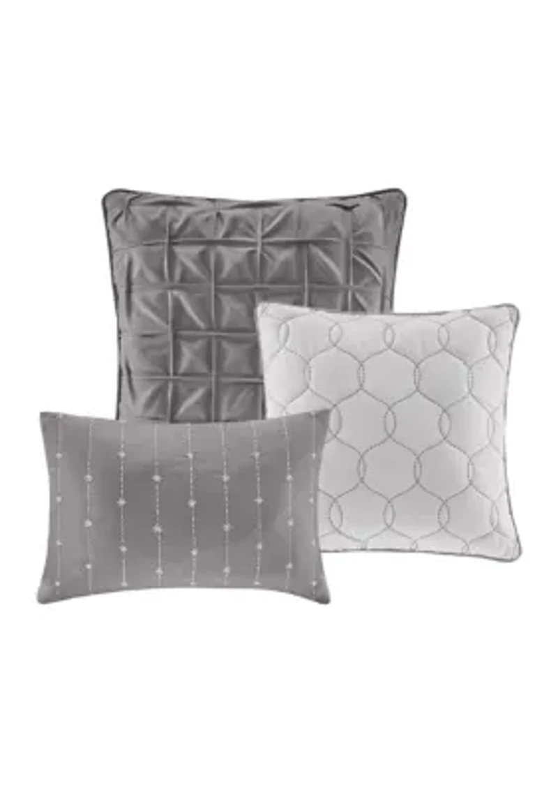Walter 7 Piece Printed Seersucker Comforter Set