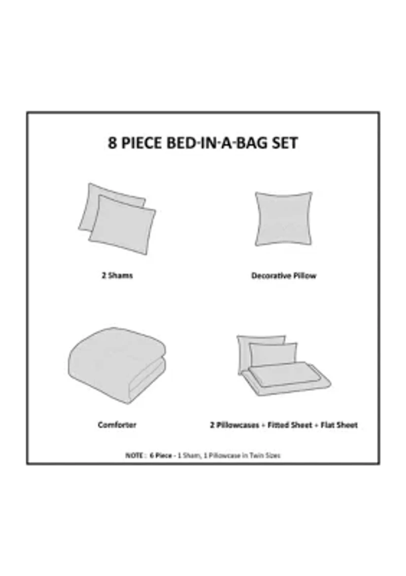 Everest Reversible Comforter Set with Bed Sheets