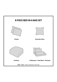 Everest Reversible Comforter Set with Bed Sheets