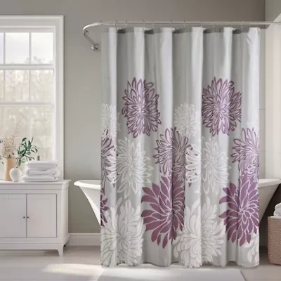 Maible Printed Floral Shower Curtain