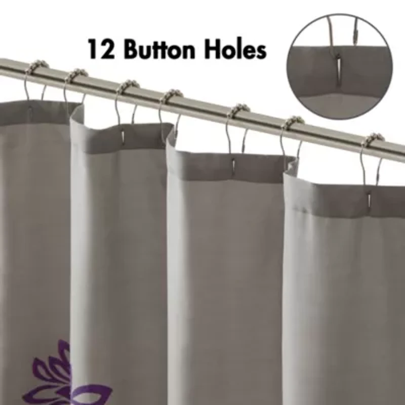 Maible Printed Floral Shower Curtain