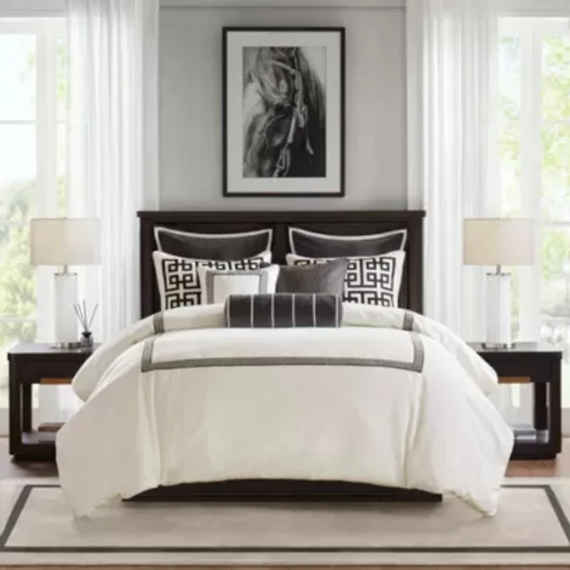Jarvis Embroidery Oversized Duvet Style Comforter Set