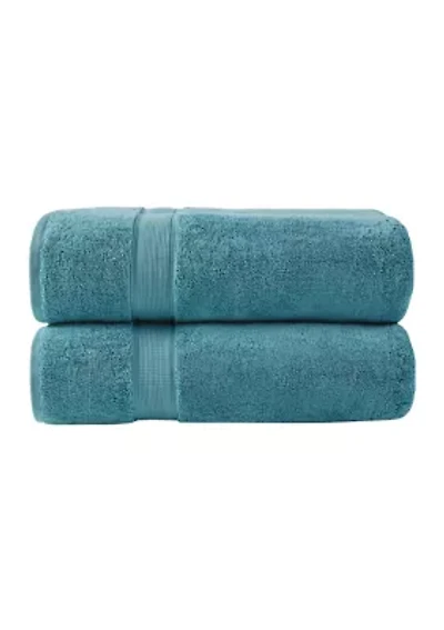 800gsm 100% Cotton Bath Sheet Antimicrobial 2 Piece Set