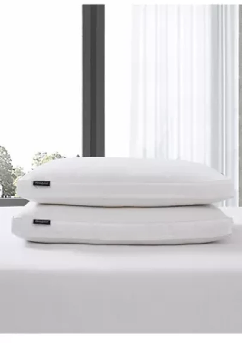 Tencel®/Cotton Blend 90/10 Feather/Down Fiber Pillow (2 Pack) - Firm
