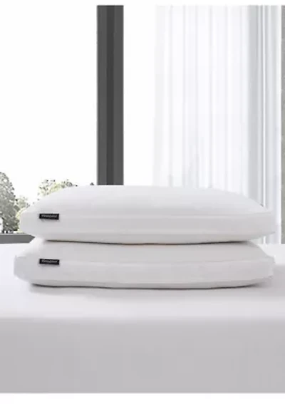 Tencel®/Cotton Blend 90/10 Feather/Down Fiber Pillow (2 Pack) - Firm