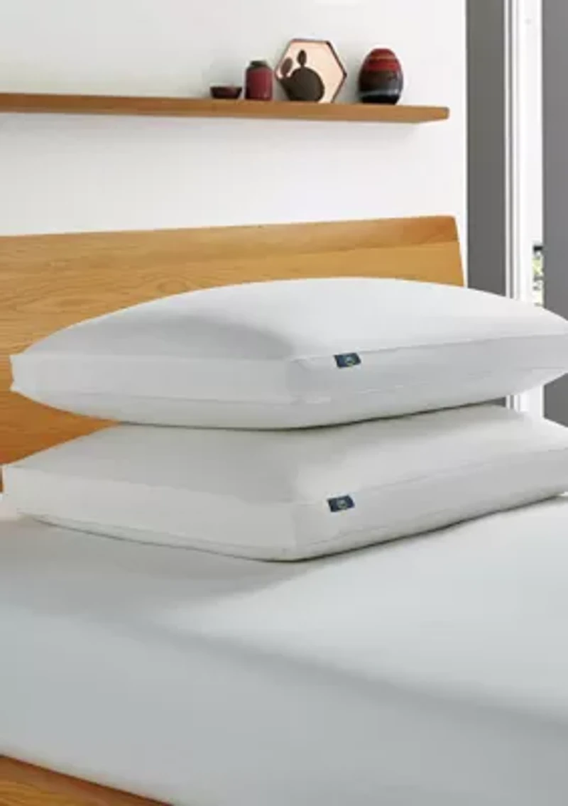 233 Thread Count White Goose Feather And Down Fiber Side Sleeper Pillow - 2 Pack