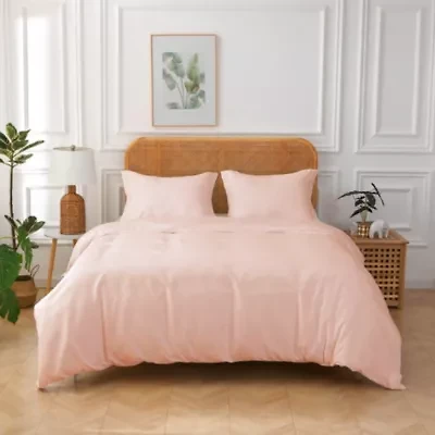 Better Style Home Microfiber Honeycomb Duvet Sets Full/Queen White