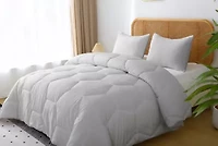 Better Style Home Microfiber Honeycomb Comforter Sets Twin Light Blue