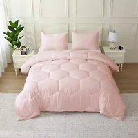 Better Style Home Oversized Microfiber Honeycomb Comforter Sets King White