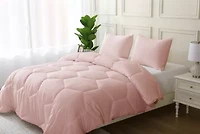 Better Style Home Oversized Microfiber Honeycomb Comforter Sets King White